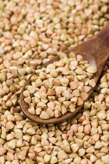 Close-up of raw buckwheat background.