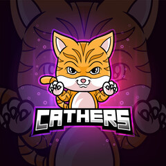 The kitten cathers mascot esport logo design © HERMANTO