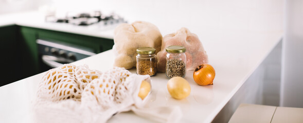 Still life shot of of organic food on a counter