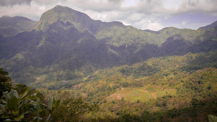 mountains in the morning