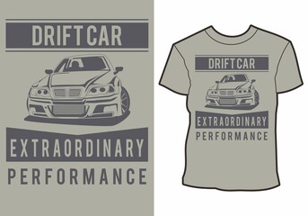 drift car,car t shirt design - obrazy, fototapety, plakaty