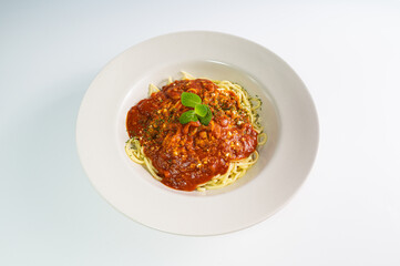 Delicious spaghetti with bolognese sauce