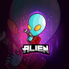 The alien mascot esport logo design © HERMANTO