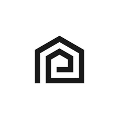 Letter P home logo