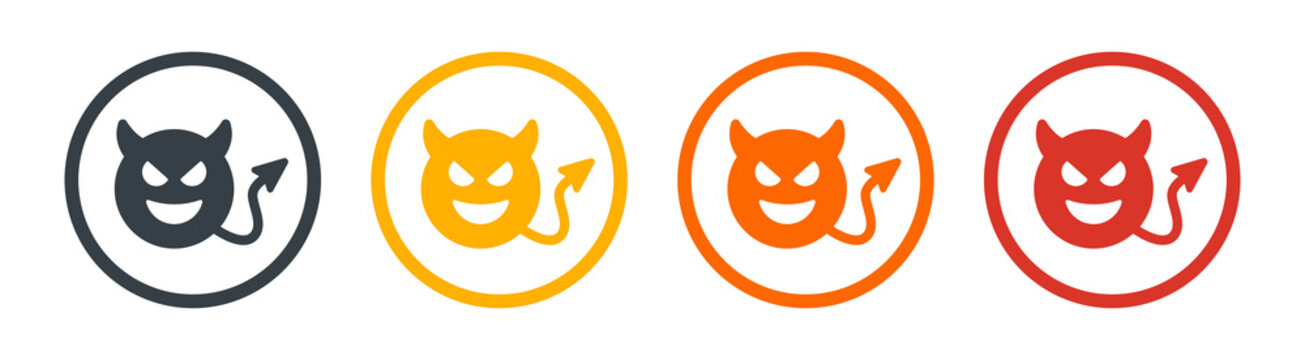 Devil horn, demon, evil or monster vector icon design.