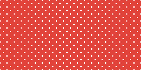 Red polka dot fabric background