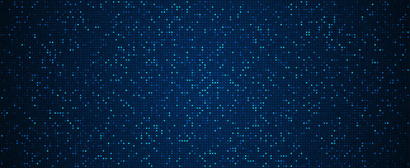 Digital technology background. Digital data square blue pattern pixel background © natrot