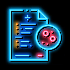 written report on skin problems neon light sign vector. Glowing bright icon written report on skin problems sign. transparent symbol illustration