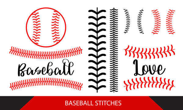 Baseball  Stitches  on a white background , vector design