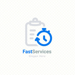 fast services delivery logo vector graphic design