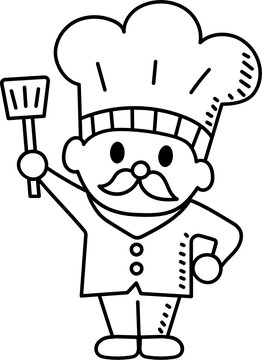 chef doodle icon