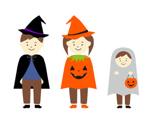 ハロウィンの子どもイラストセット