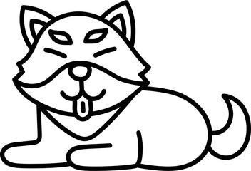 shiba inu doodle icon