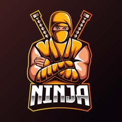 Ninja esport logo mascot design