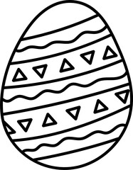 easter egg doodle icon