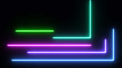 Neon running lasers technology background