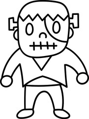 frankenstein doodle icon