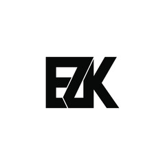 ezk letter original monogram logo design