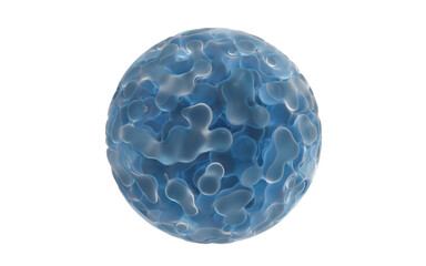 A sphere of flowing creativity with white background, 3d rendering.