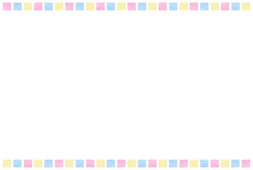 シンプルなパステルカラーのしかくフレーム