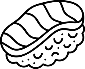 Türaufkleber sushi doodle icon © tulpahn