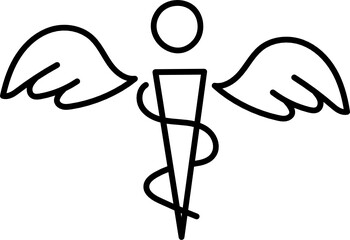 caduceus doodle icon