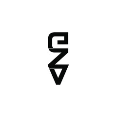 ezv letter original monogram logo design