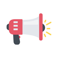 vector megaphone. A megaphone that shouts loudly alerts you of special discount news.