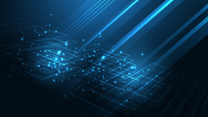 Technology background circuit board Hi-tech communication concept innovation abstract background vector illustration