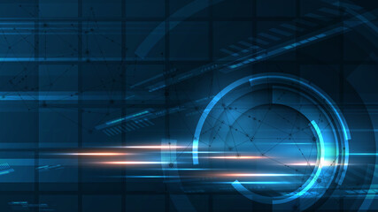 Obraz premium Technology background Hi-tech communication concept innovation abstract background vector illustration