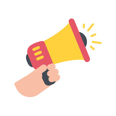 vector megaphone. A megaphone that shouts loudly alerts you of special discount news.
