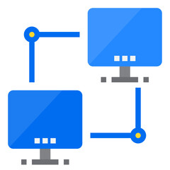 Connection flat style icon