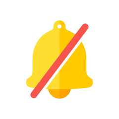 notification. Vector The golden bell vibrating loudly alerted the event. schedule appointment time