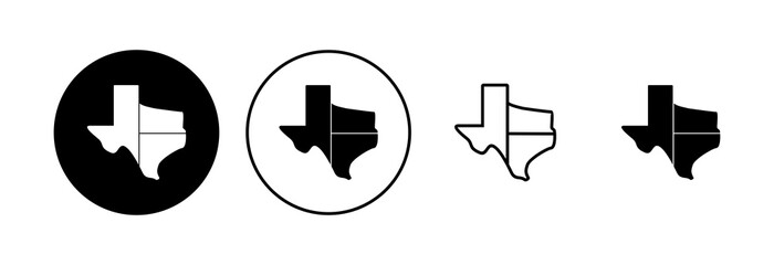 Texas icon set. texas sign symbol