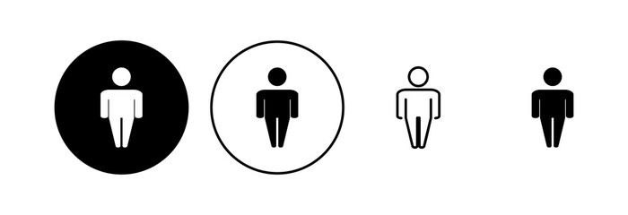 Man icon set. male icon vector. human symbol