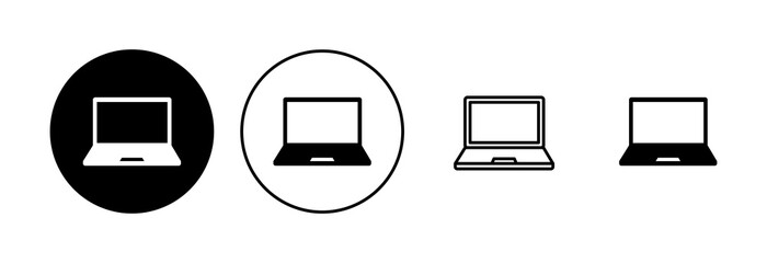 Laptop icon set. computer icon vector
