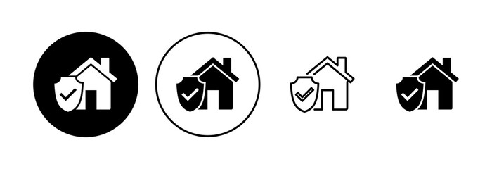 House insurance icon set. house protection icon.