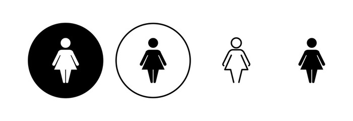 Female icon set. woman icon vector