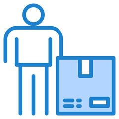 Delivery blue style icon