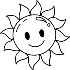 sun doodle icon