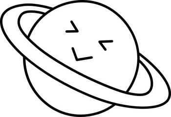 saturn doodle icon