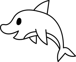 dolphin doodle icon