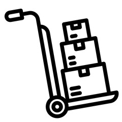 Trolley outline style icon