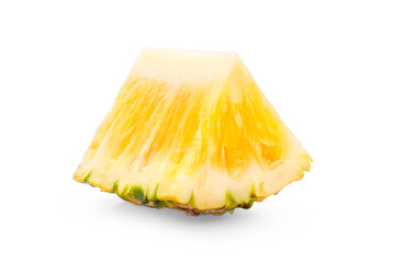 Pineapple slices isolated on white background