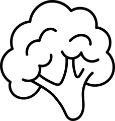 broccoli doodle icon