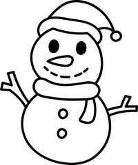 snowman doodle icon