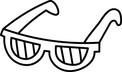 sunglasses doodle icon