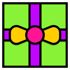 Gift flat style icon