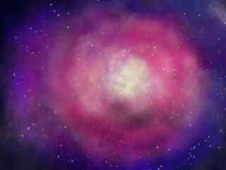 night scenery with colorful and light milky way full of stars in the sky