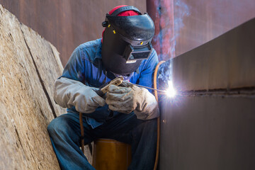Repair storage tank welding